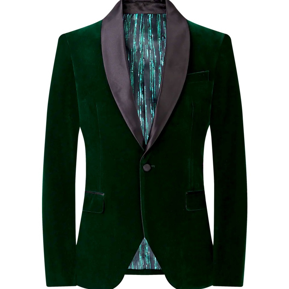 Suslo Couture Velvet blazer with satin lapel NWT